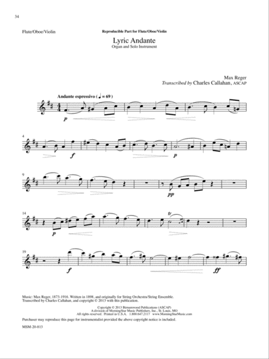 Lyric Andante Organ scores gallery preview page 5