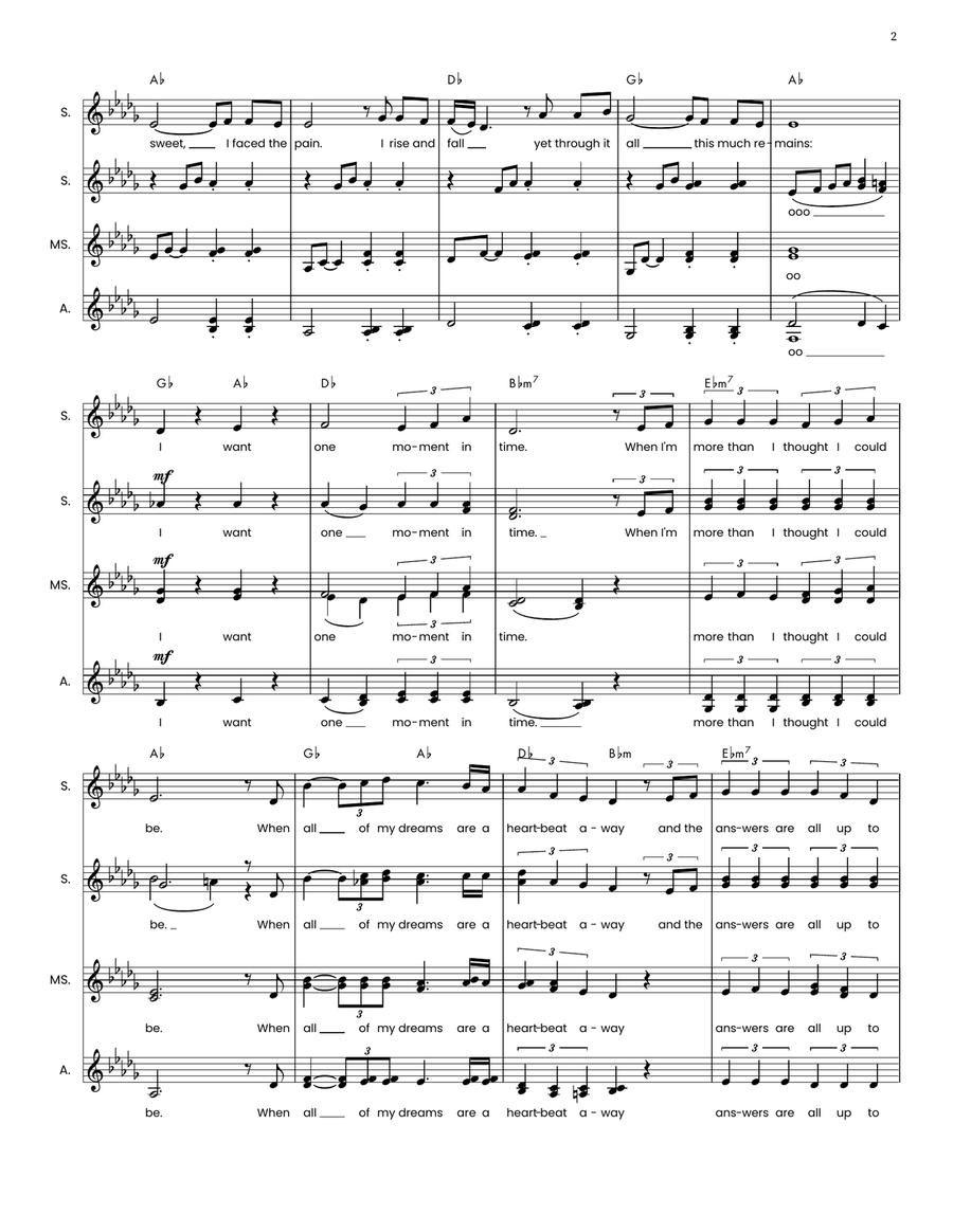 One Moment In Time SSA scores gallery preview page 2