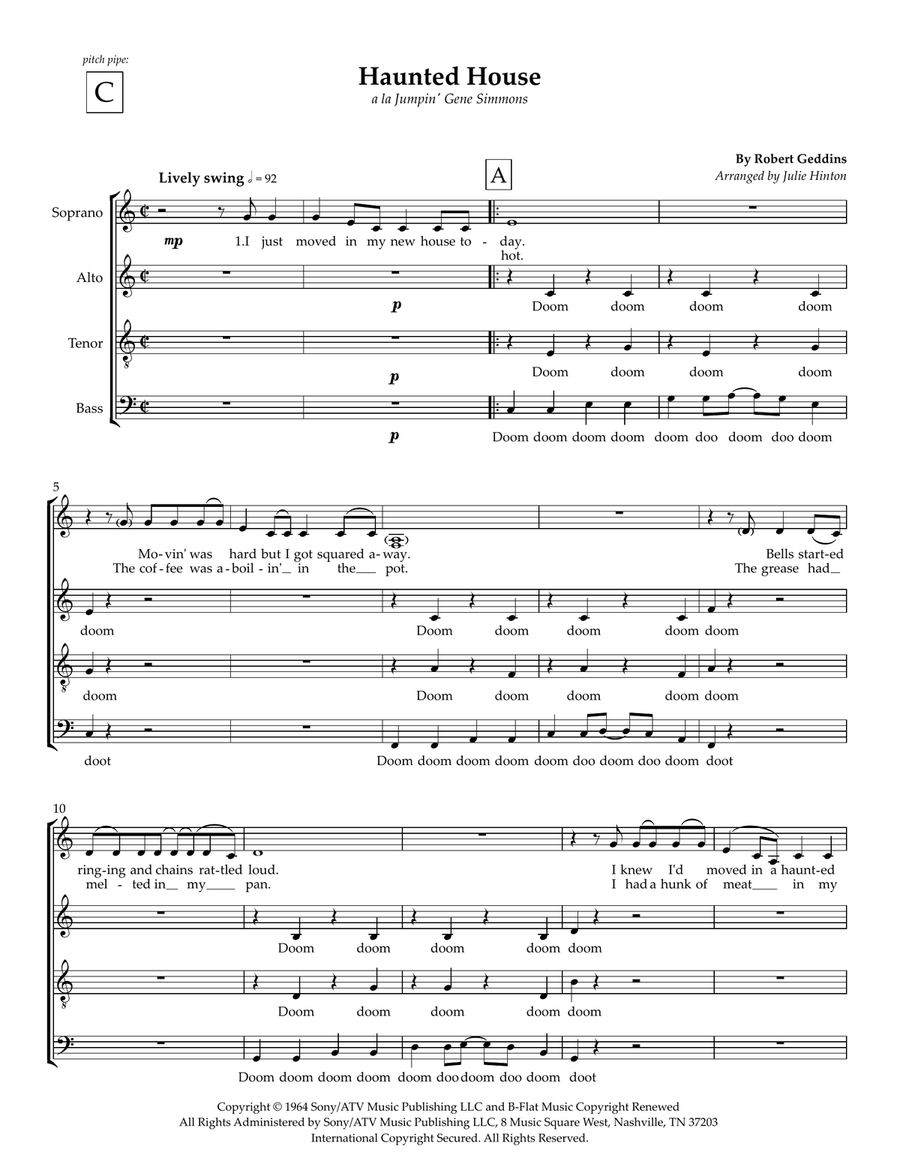 Haunted House 4-Part scores gallery preview page 2