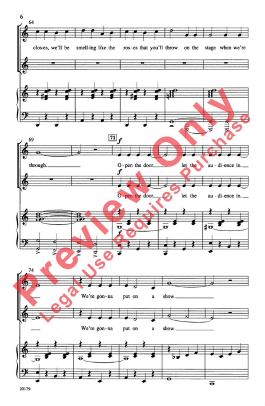 We're Gonna Put On a Show 2-Part scores gallery preview page 6