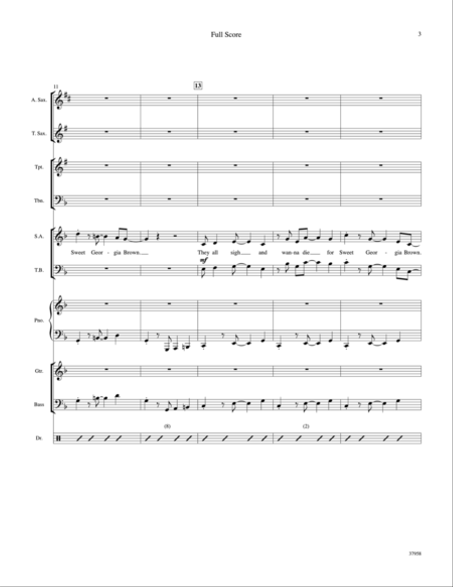 Sweet Georgia Brown Choir scores gallery preview page 4