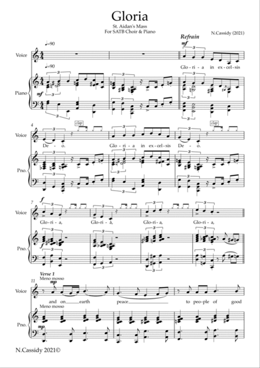 St. Aidan's Mass Unison Choir scores gallery preview page 2