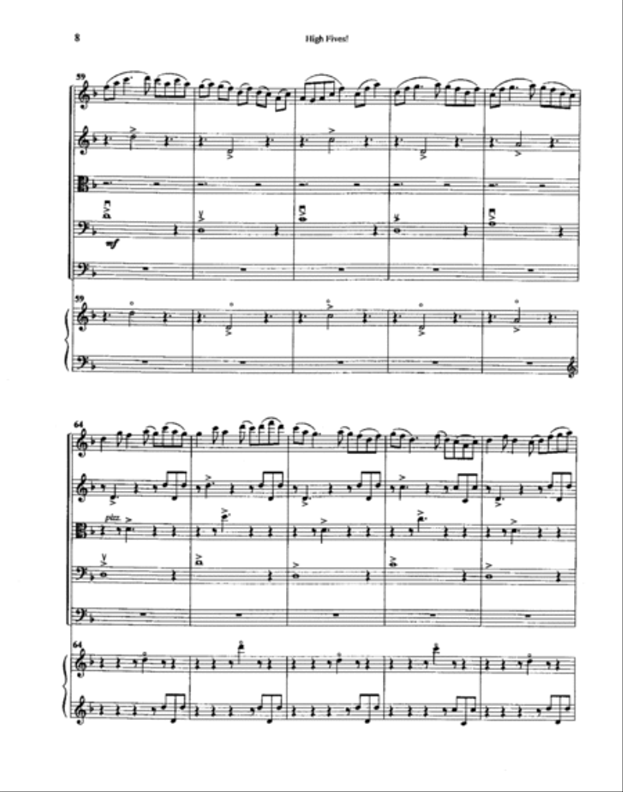 High Fives! Orchestra scores gallery preview page 9