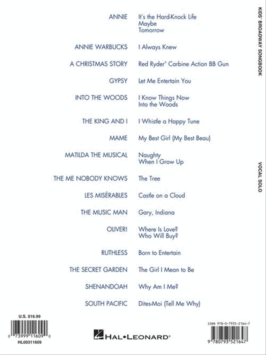 Kids' Broadway Songbook – Revised Edition Piano, Vocal, Guitar scores gallery preview page 7