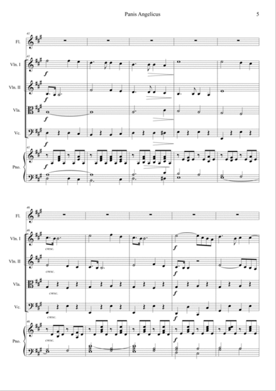Panis Angelicus Panis Angelicus Orchestra scores gallery preview page 5