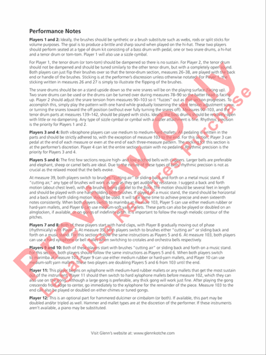 Clapping Music Variations Percussion Ensemble scores gallery preview page 3
