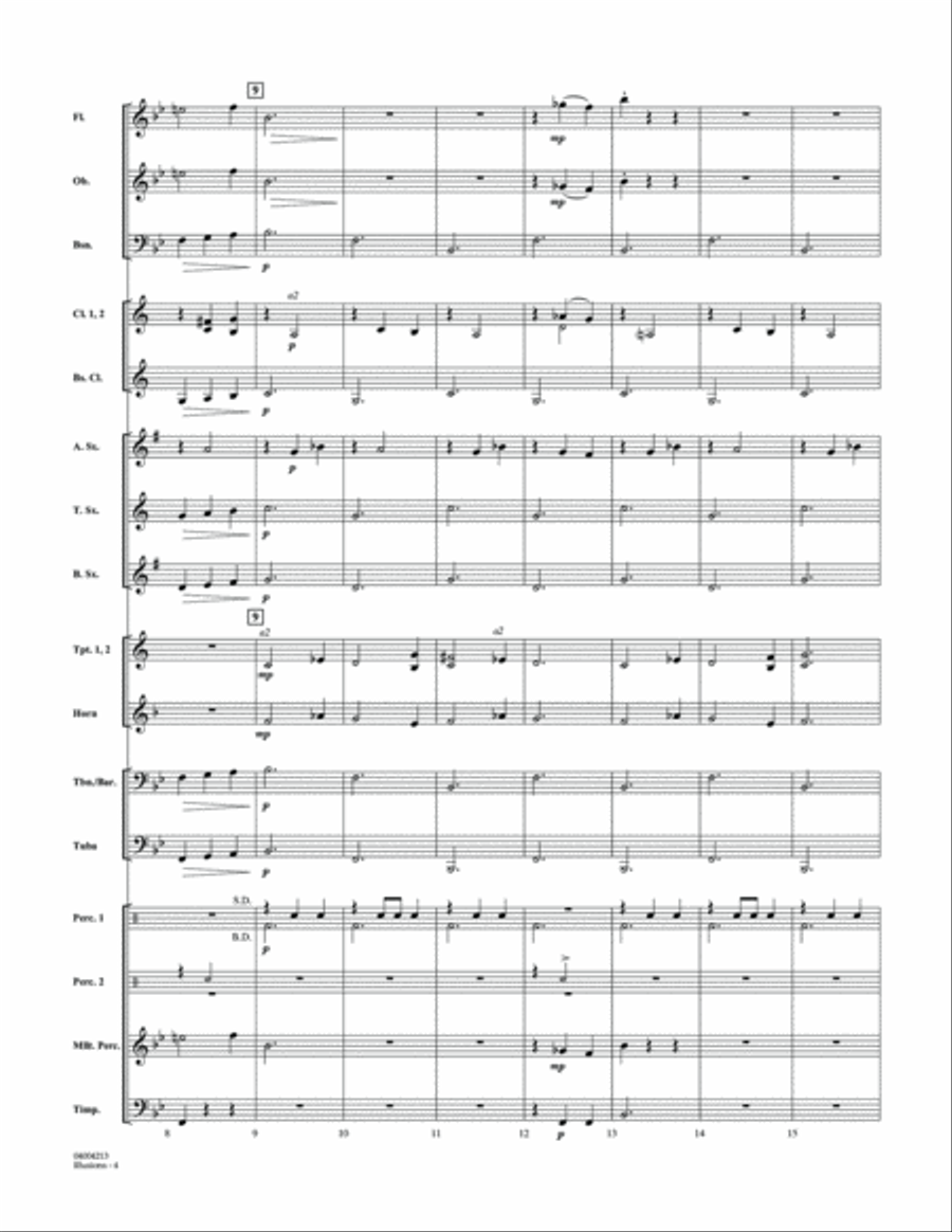 Illusions - Conductor Score (Full Score) Concert Band scores gallery preview page 4