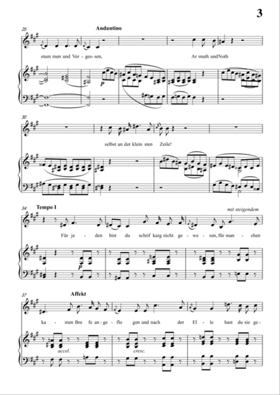 Schubert-Epistel(Herrn Joseph Spaun) in d minor,D.749,for Vocal and Piano Voice scores gallery preview page 4