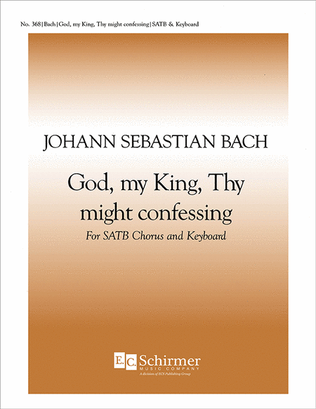 Book cover for God, My King, Thy Might Confessing (BWV 706/1 & 2)