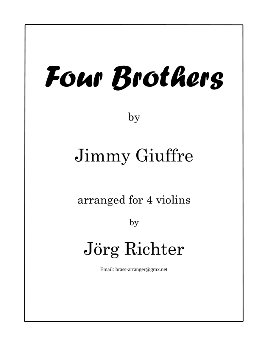 Four Brothers Four Brothers String Quartet scores gallery preview page 1