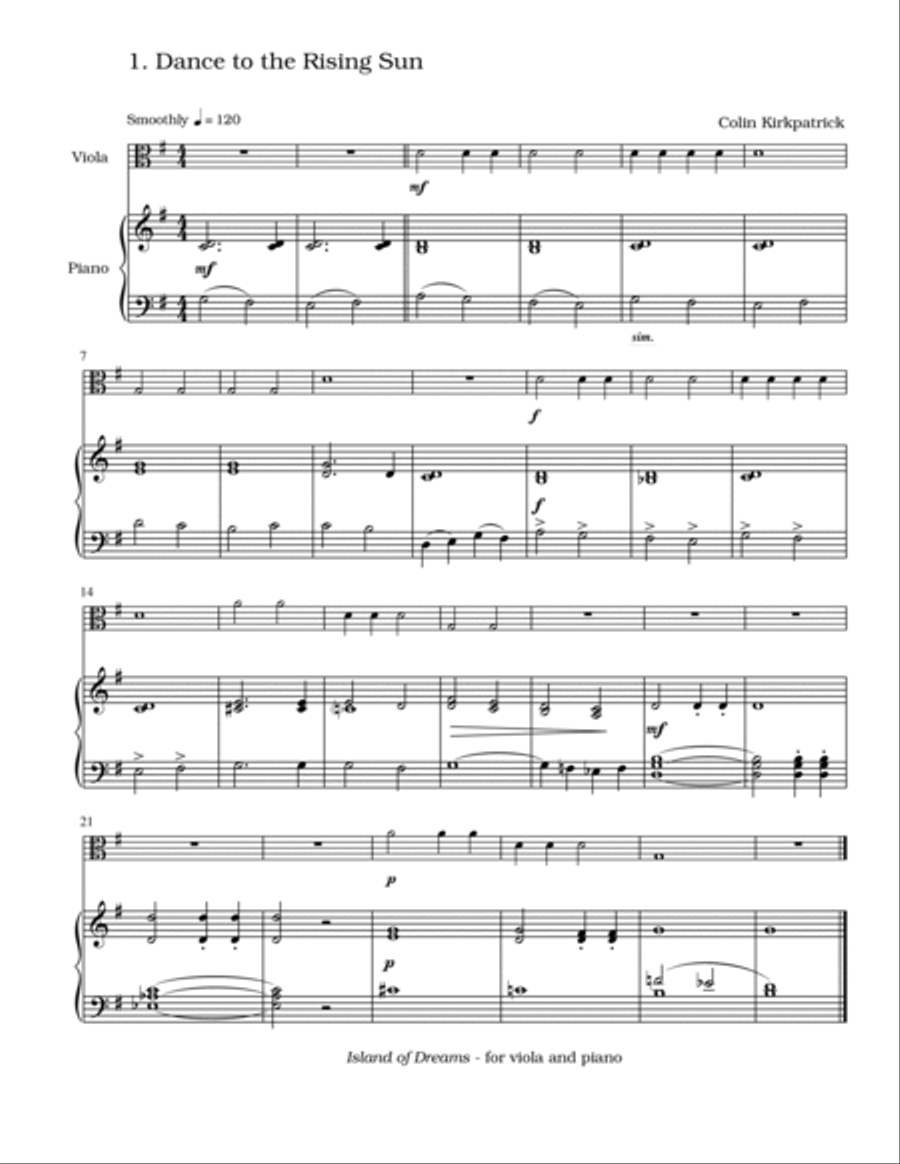 Island of Dreams (viola and piano) Piano scores gallery preview page 4