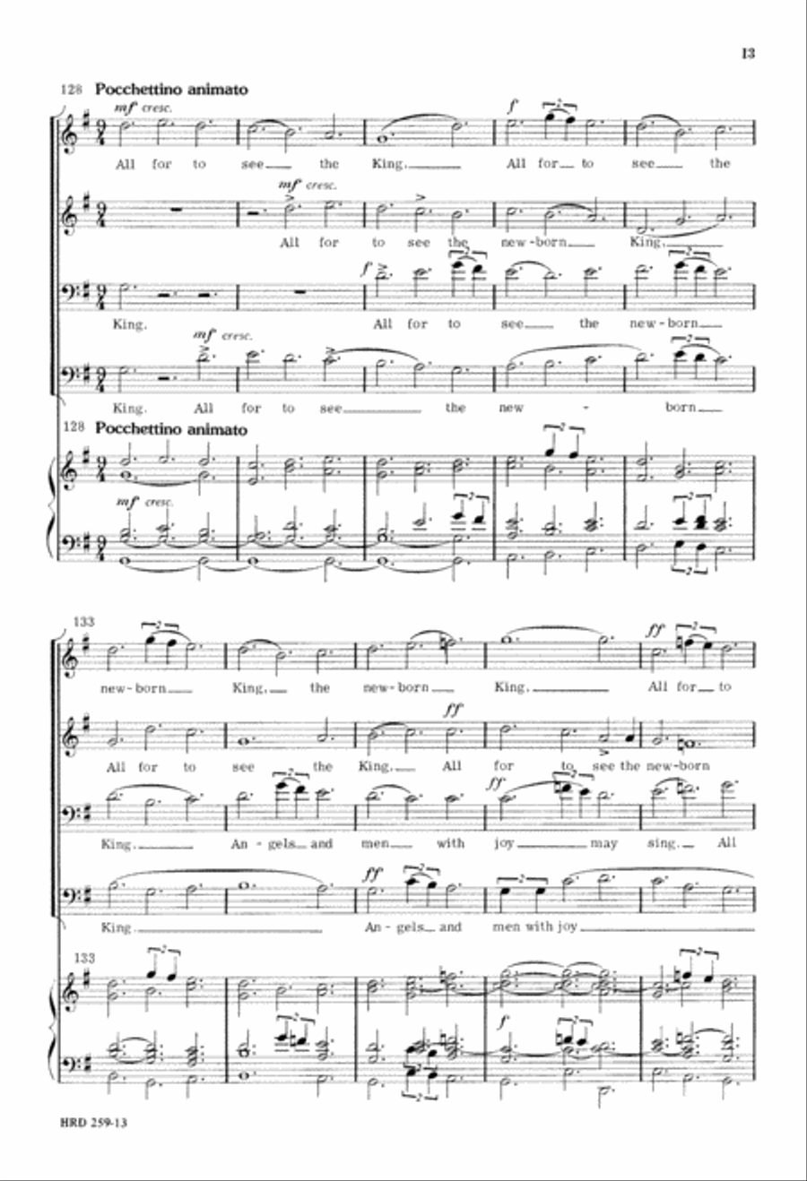 Fantasia on Christmas Carols 4-Part scores gallery preview page 14