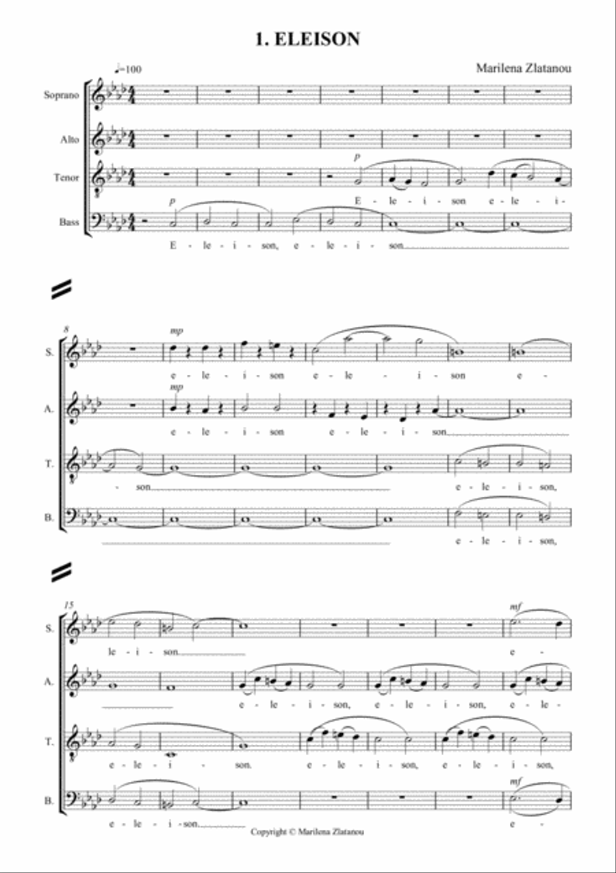 ALTERNATIVE MASS, for SATB choir a cap. 4-Part scores gallery preview page 3