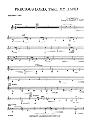 Precious Lord, Take My Hand: B-flat Bass Clarinet