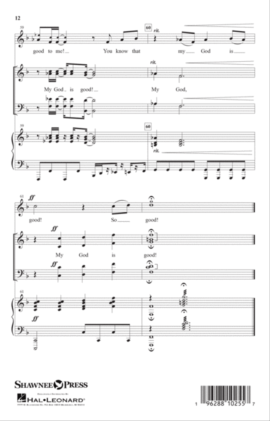 My God Is Good (arr. Joel Raney) 4-Part scores gallery preview page 11