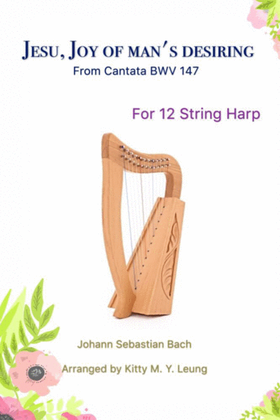 Book cover for Jesu, Joy of Man's Desiring by J.S. Bach - 12 string harp