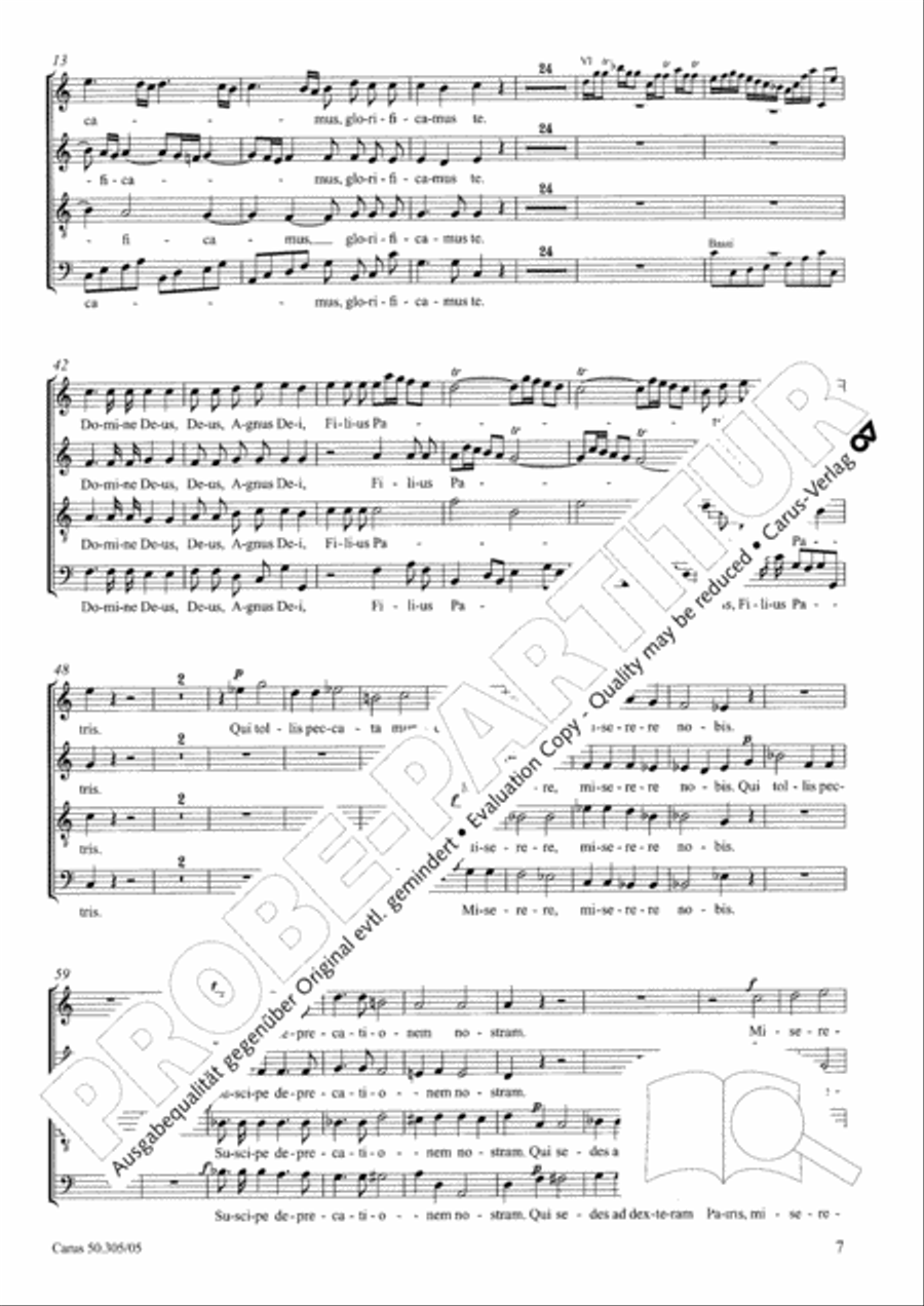 Missa Beatissimae Virginis Mariae 4-Part scores gallery preview page 8