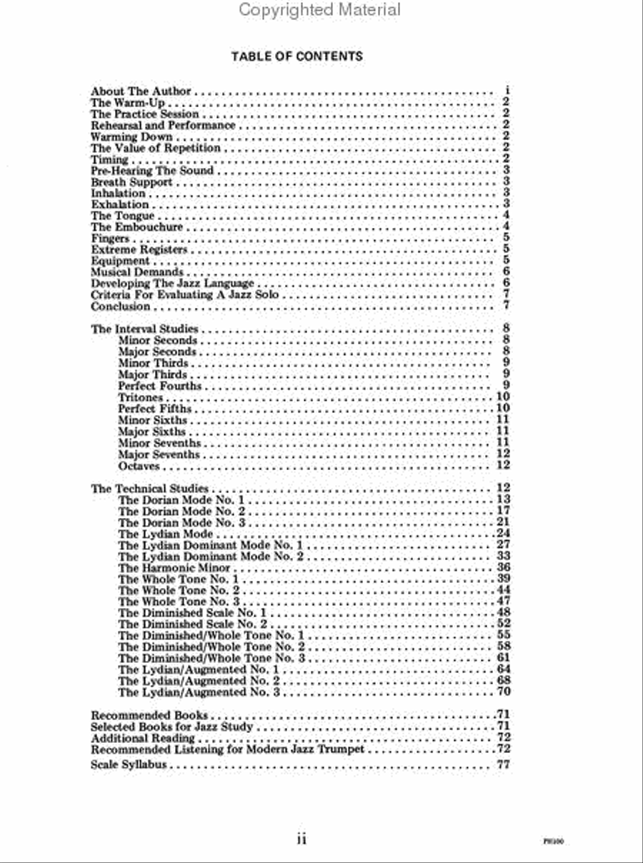 Technical Studies For The Modern Trumpet Player