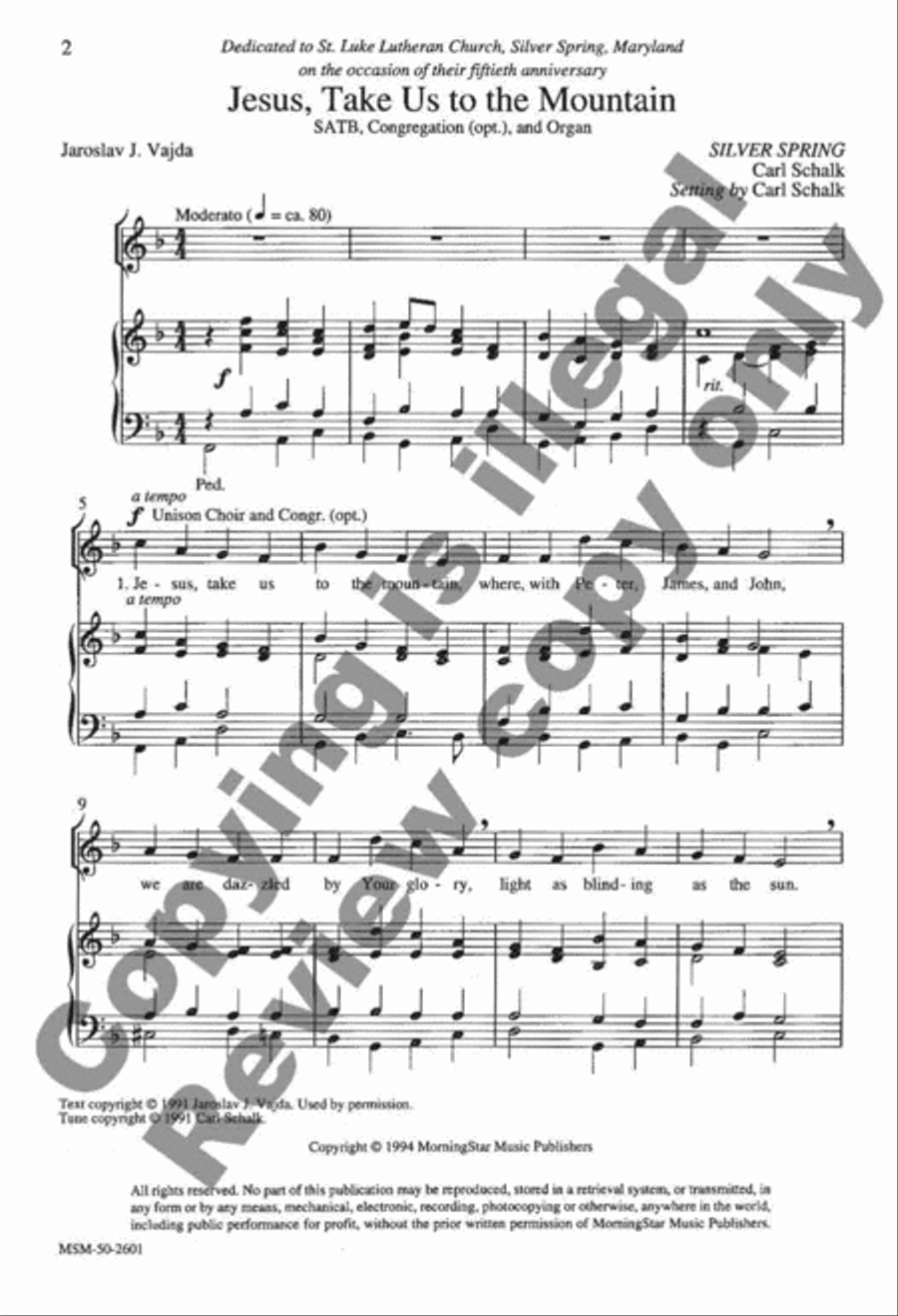 Jesus, Take Us to the Mountain 4-Part scores gallery preview page 3