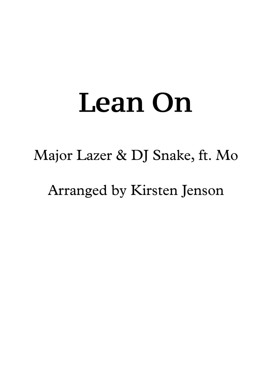 Lean On String Quartet scores gallery preview page 1