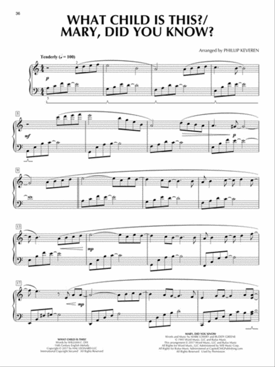 Christmas Praise Hymns Piano Solo scores gallery preview page 5