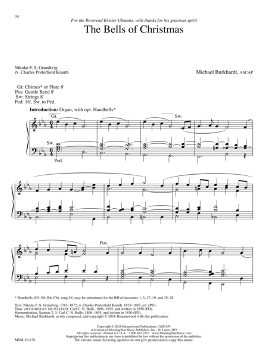 The Bells of Christmas Organ scores gallery preview page 1