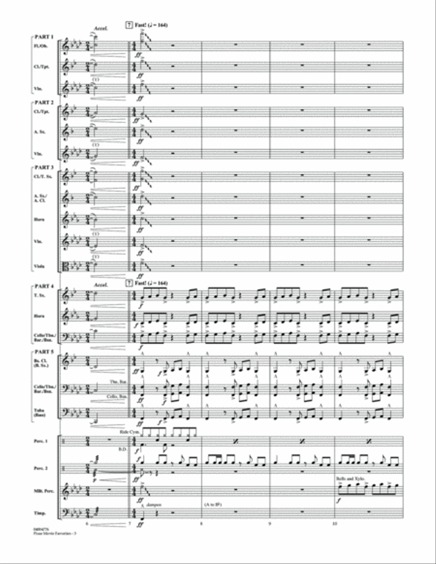 Pixar Movie Favorites - Conductor Score (Full Score) Concert Band scores gallery preview page 3
