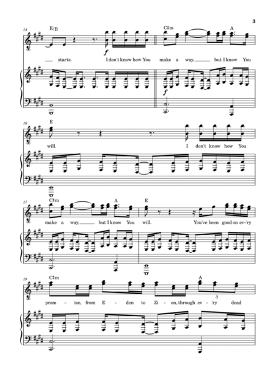 Know You Will Piano, Vocal, Guitar scores gallery preview page 4