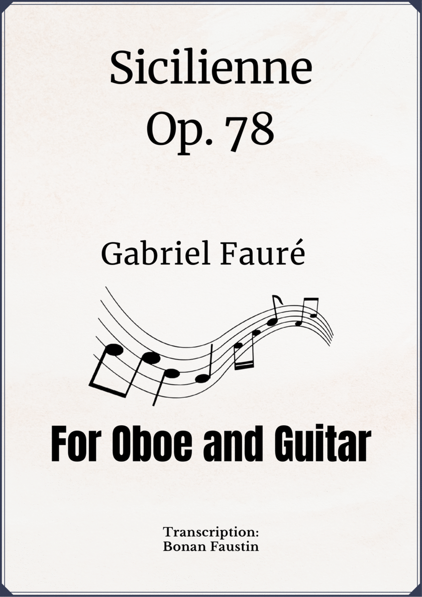 SICILIENNE Op. 78 FOR OBOE AND CLASSICAL GUITAR image number null