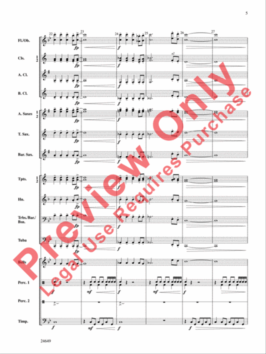 Crusade Crusade Concert Band scores gallery preview page 6