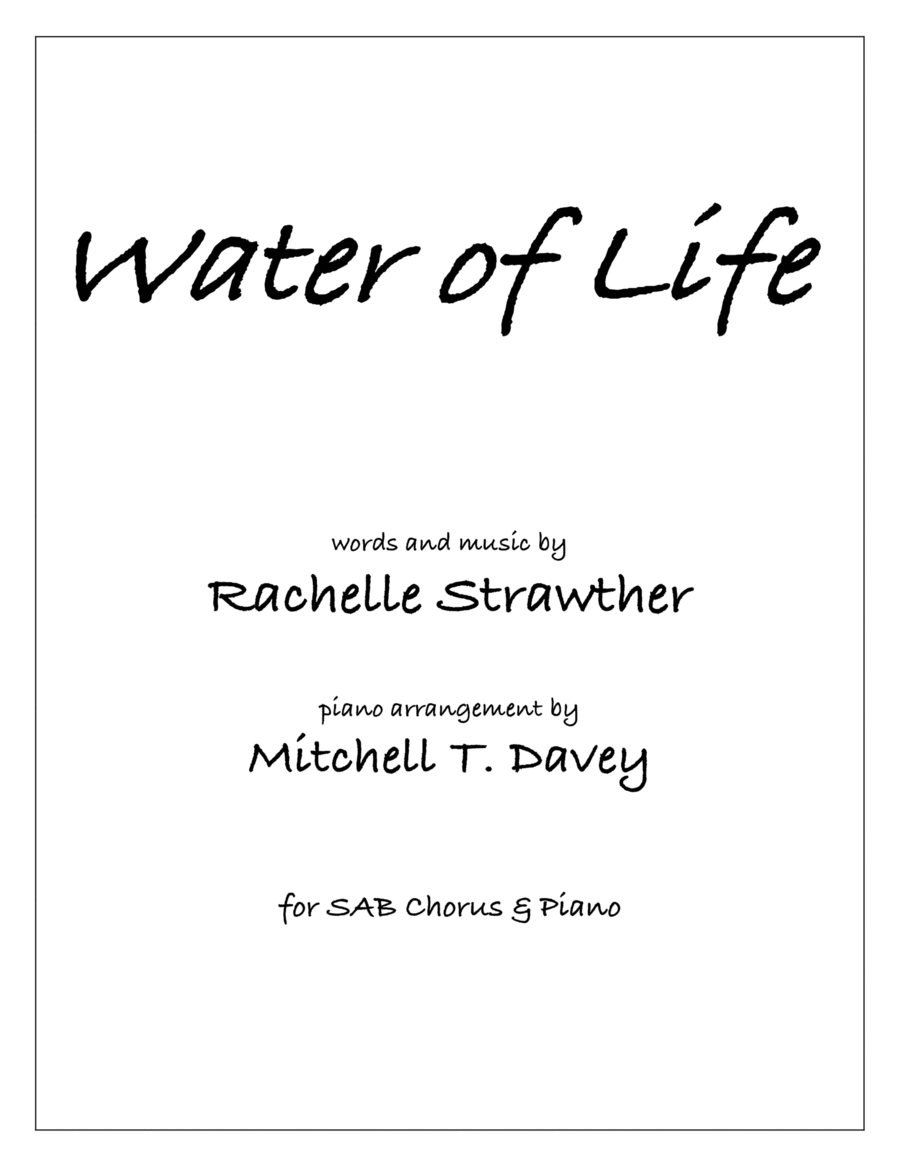 Water of Life (SAB) 3-Part scores gallery preview page 1