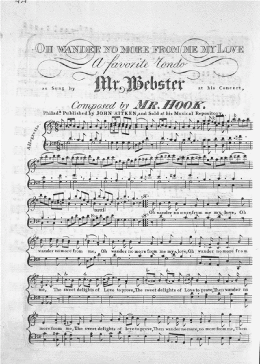 Oh Wander No More From Me My Love. A Favorite Rondo Voice scores gallery preview page 1