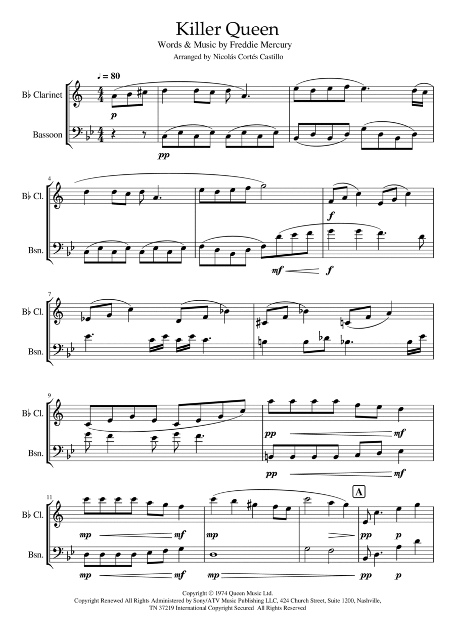 Killer Queen Killer Queen Set of Parts scores gallery preview page 1