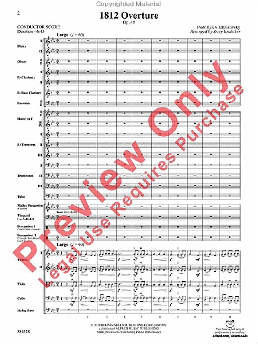 1812 Overture Full Orchestra scores gallery preview page 3