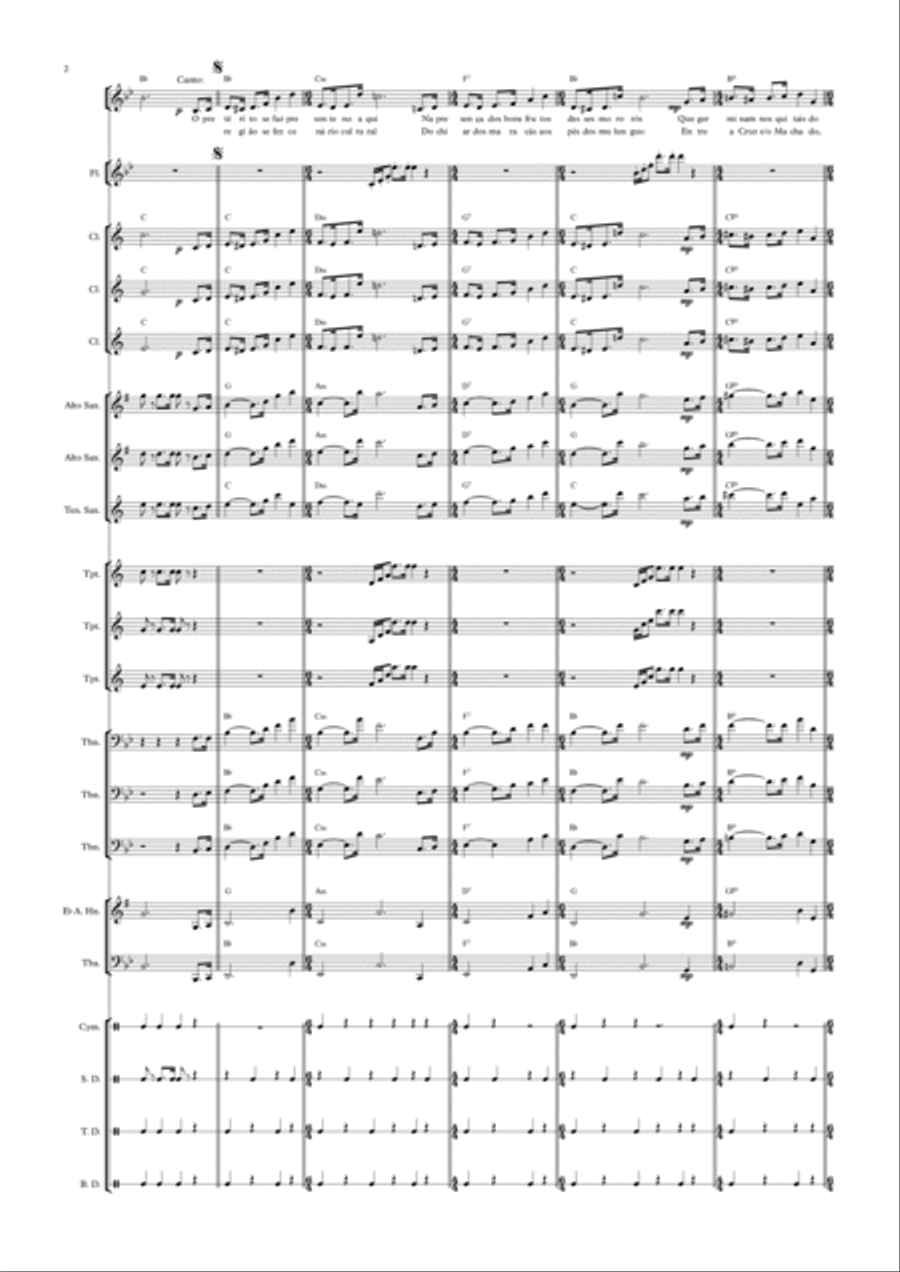 Hino do Instituto Histórico e Geográfico do Cariri Paraibano Concert Band scores gallery preview page 2
