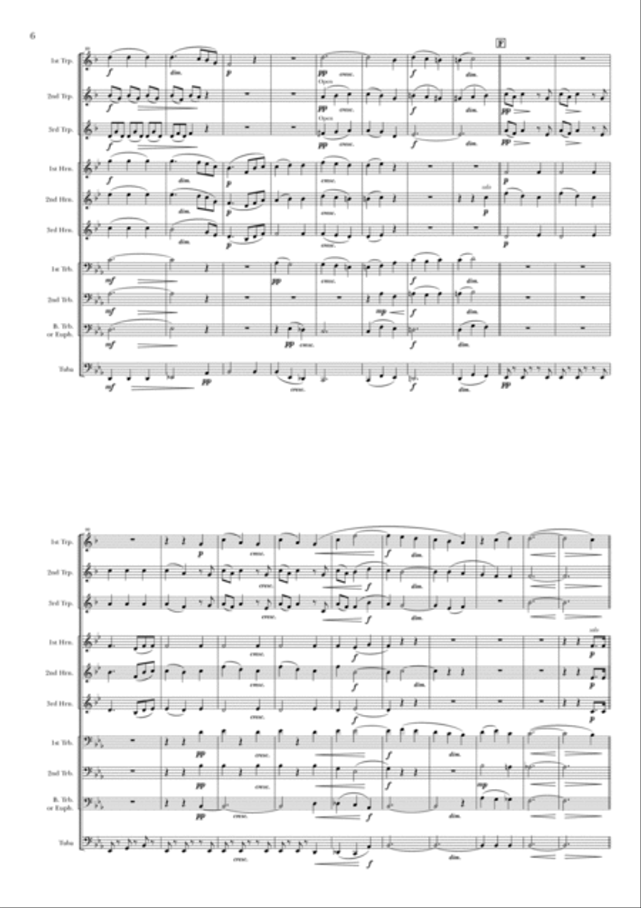 Nocturne from “A Midsummer Night's Dream” Op. 61 for Brass Ensemble Brass Ensemble scores gallery preview page 6