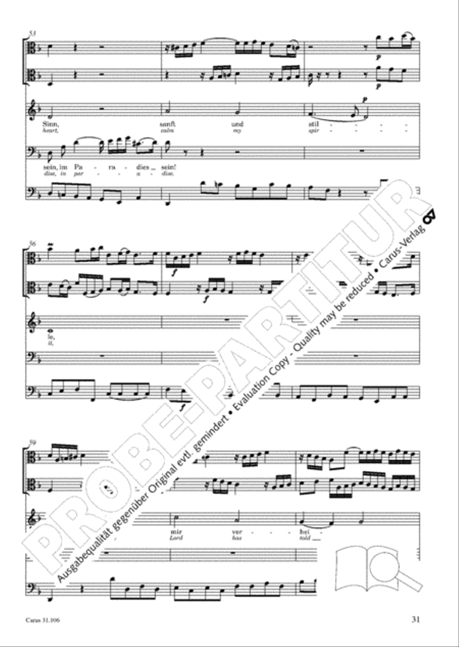 God's own time is the time appointed (Gottes Zeit ist die allerbeste Zeit) 4-Part scores gallery preview page 32