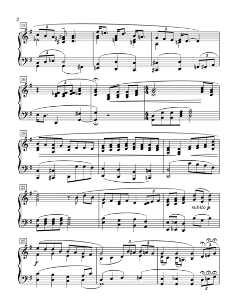 Amazing Grace Piano Solo scores gallery preview page 2