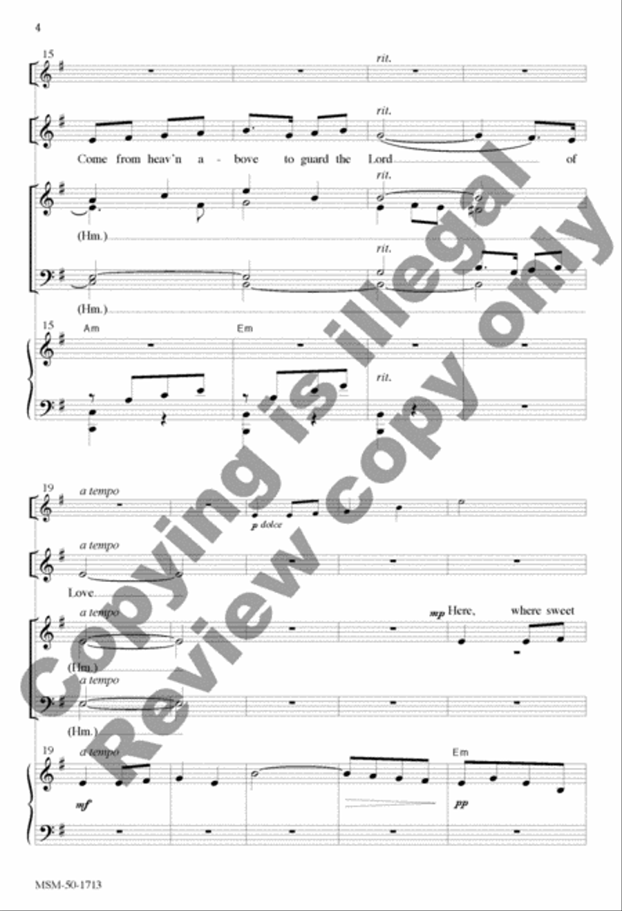 The Sleep of the Infant Jesus 4-Part scores gallery preview page 4