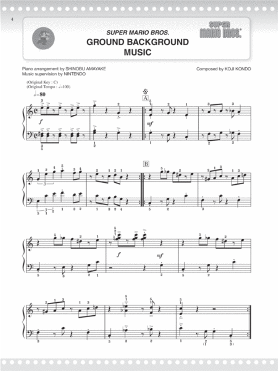 Super Mario for Piano Easy Piano scores gallery preview page 4