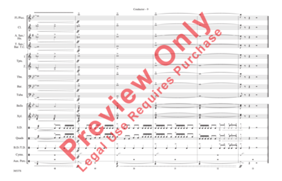 Finale (Don't Feed the Plants) Marching Band scores gallery preview page 10