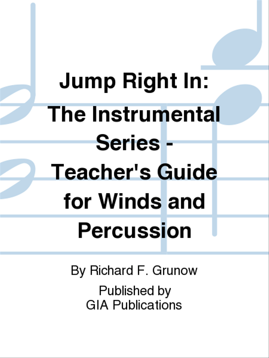 Jump Right In: Teacher's Guide for Books 1 & 2 - Winds and Percussion Concert Band Methods scores gallery preview page 1