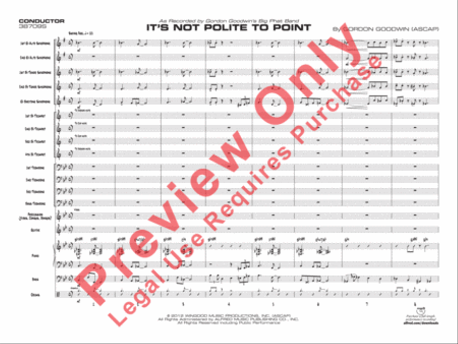 It's Not Polite to Point Jazz Ensemble scores gallery preview page 4