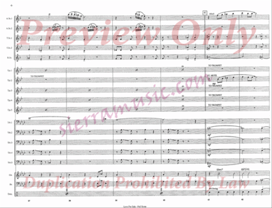 Love For Sale Jazz Ensemble scores gallery preview page 7