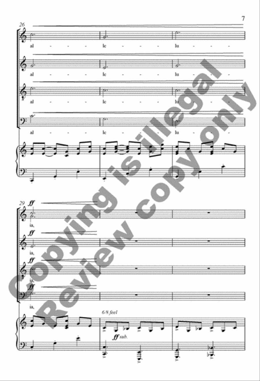 An Alleluia Flourish Divisi scores gallery preview page 7