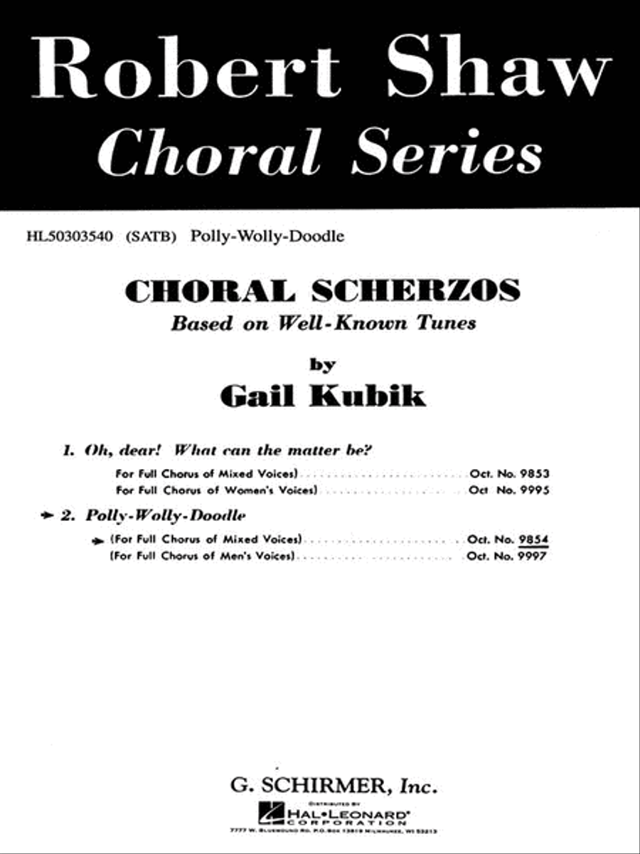 Polly Wolly Doodle A Cappella 4-Part scores gallery preview page 1