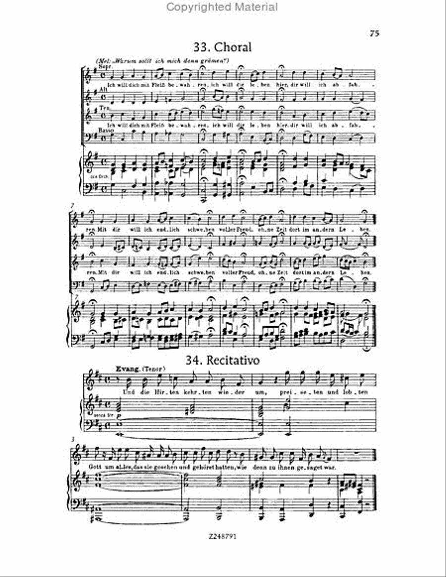 Christmas Oratorio, BWV 248 Choir scores gallery preview page 74