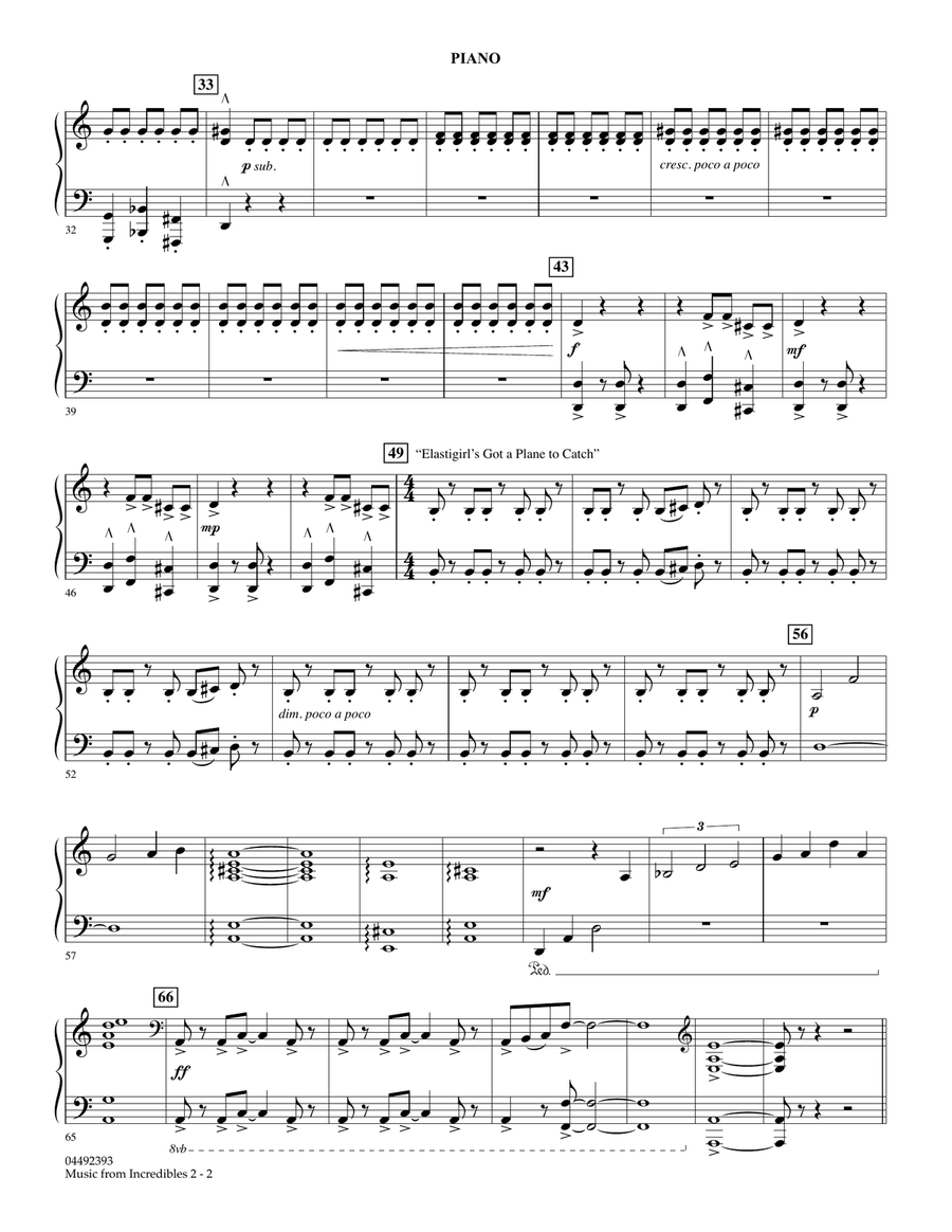 Music from Incredibles 2 (arr. Larry Moore) - Piano String Orchestra scores gallery preview page 2