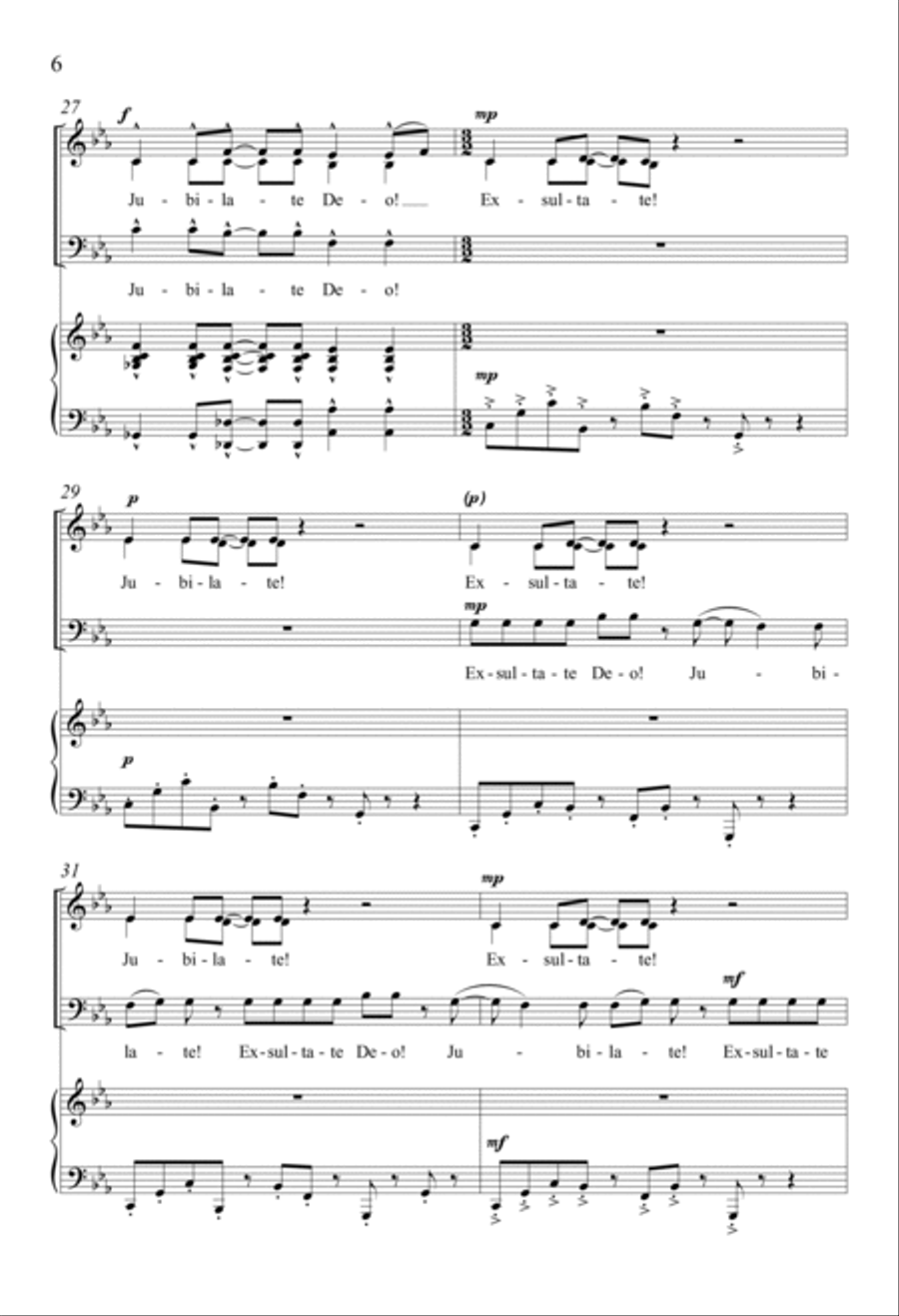 Exsultate! Jubilate! 4-Part scores gallery preview page 6