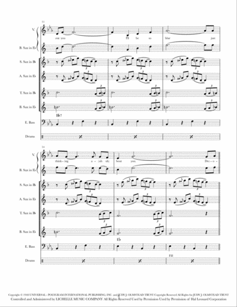 Blue Christmas Blue Christmas Saxophone Quartet scores gallery preview page 3